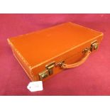 Tan leather writing case/attaché