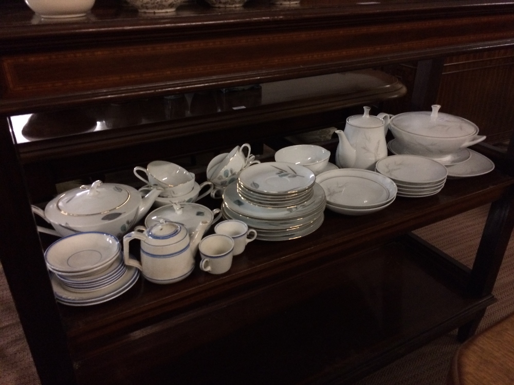 Wedgwood bowl & a pair of Wedgwood candlesticks, Masons ironstone bowl, glassware etc and part - Image 2 of 2