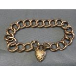 9 carat gold chain link bracelet, 19.4g