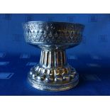 Edwardian hallmarked silver copy of a medieval font cup by Nathan and Hayes of Chester 1908, 10 ozt