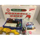 Munto International football game in original box & qty of mixed toys