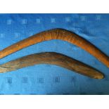2 various Aboriginal antique boomerangs