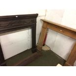 Victorian style cast iron fire surround 134Hx130Lcm & pine fire surround 114Hx145Lcm