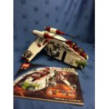 5 pieces of Star Wars Lego unboxed with instructions, incl. Landspeeder, Naboo Fighter, Jedi