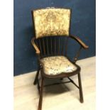 Edwardian oak Windsor style armchair