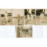 South Africa 1931-1933. Four nice mono candid photographs of South African players taken during