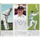 'Carrs Sports'. Cricket card series 1967. Full set of twenty colour cards with biography below