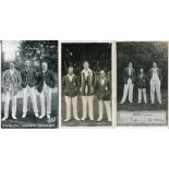 Kent C.C.C. players, grounds etc 1900s-1900s. Collection of mono postcards of Kent players,