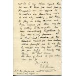 Francis Hugh Bacon. Hampshire 1895-1911. Two page handwritten letter in ink on official Hampshire