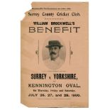 William Brockwell. Surrey, London County & England 1886-1903. Rare original advertising handbill for