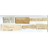 County signatures 1900s onwards. Good selection of over seventy signatures on pieces, some laid