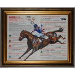 'Looks Like Trouble'. Tote Cheltenham Gold Cup, Cheltenham, 16th March 2000. Portrait in acrylic