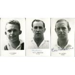 England batsmen 1960s. Six mono real photograph postcards of English batsmen, each card signed in