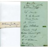 Yorkshire and Essex 1903. Page nicely signed in ink by thirteen Yorkshire players and, to verso,