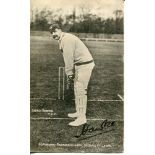 Lord Hawke. Yorkshire & England. 1881-1921. Sepia postcard of Hawke full length in batting pose.