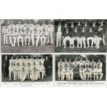 Cricket postcards 1920s/1930s. Mono postcard of the Yorkshire team 1906, 'Queen Series'. Players