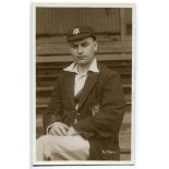 Ben Lilley. Nottinghamshire 1921-1937. Sepia real photograph postcard of Lilley, seated half