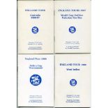 England tour itineraries. Four official players' itineraries for the tours to Australia 1986-87,