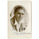 Colin Fairservice. Kent & Middlesex 1929-1936. Mono cameo real photograph postcard of Fairservice,