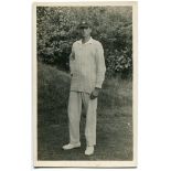 Frank Cyril Leonard Matthews. Nottinghamshire 1920-1927. Mono real photograph postcard of Matthews