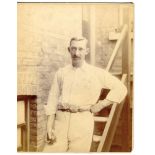 Arthur Dick Pougher. Leicestershire & England 1894-1901. Original sepia photograph of Pougher, three