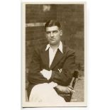 George Frank Henry Heane. Nottinghamshire 1927-1951. Mono real photograph postcard of Heane,