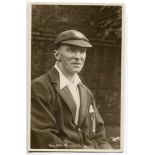 George Gunn. Nottinghamshire & England 1902-1932. Sepia real photograph postcard of Gunn, seated