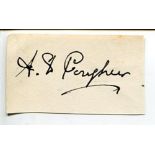 Arthur Dick Pougher, Leicestershire & England, 1894-1901. Excellent ink signature of Pougher on