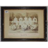 Australia 1905. Rare and impressive official sepia photograph of the Australian team who toured