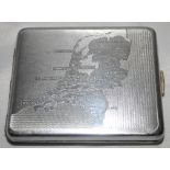 Holland v France 1963. Commemorative silver metal cigarette case presented to Maryan Wisnieski