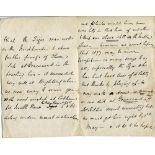 Philip Hilton. Kent C.C.C. 1865-1873. Handwritten four page letter from Hilton to Bob Thoms (Umpire)