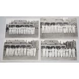 Scarborough Festival 1952-1955. Collection of original mono real photograph postcards of teams lined