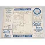 M.C.C. tour to South Africa 1927/28. Official scorecard for the second Test match, Newlands, Cape