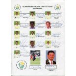 County autograph sheets 2003. Nine unofficial autograph sheets for Glamorgan, Kent, Lancashire,