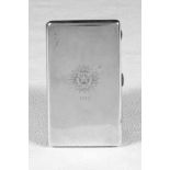 'All India tour of England 1932'. Excellent large silver cigarette case presented by the members