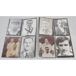 South Africa Test Cricketers 1930s-1960s. Seventeen mono postcards size photographs of South African