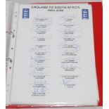 County and Test autograph sheets. Red folder comprising twenty eight official and unofficial