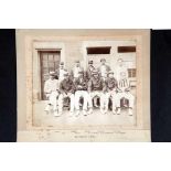 Surrey C.C.C. 1901. Original sepia photograph of the Surrey team seated and standing in rows in