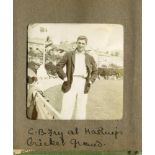 Hastings Cricket Week 1902. Small green album comprising fourteen candid photographs taken at