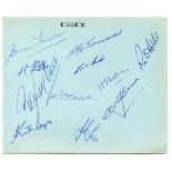 Essex C.C.C. 1967. Album page nicely signed in ink by eleven Essex players. Signatures include