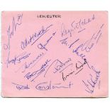 Leicestershire C.C.C. 1967. Album page nicely signed in ink by thirteen Leicestershire players.