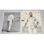 Test and county cricketers 1980s/1990s. Collection of mono press photographs. Players featured