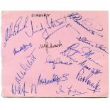 Surrey C.C.C. 1967. Album page nicely signed in ink by fourteen Surrey players. Signatures include