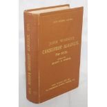 Wisden Cricketers' Almanack 1920. 57th edition. Original hardback. Original hardback. Minor wear