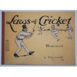 'Laws of Cricket' Charles E. Crombie. Large folio book containing twelve colour humourous