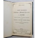 Wisden Cricketers' Almanack 1873. 10th edition. Bound in blue boards, lacking original wrappers,