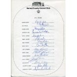 Surrey C.C.C. 1979. Official autograph sheet nicely signed in ink by all fifteen listed Surrey