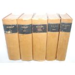 Wisden Cricketers' Almanacks 1920, 1921, 1922, 1923 and 1924. 57th to 61st editions. All bound in