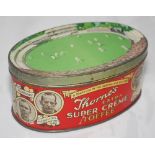 Australia tour of England 1926. An oval colour Thorne's Super Extra Creme Toffee tin 'A Souvenir