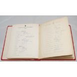 International tour and County autograph sheets c1960. Red album comprising a selection of